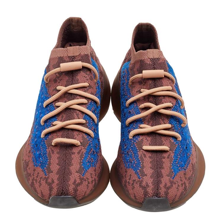 مملوكة مسبقًا Yeezy x Adidas Multicolor Knit Fabric Boost 380 Azure Sneakers Size 40