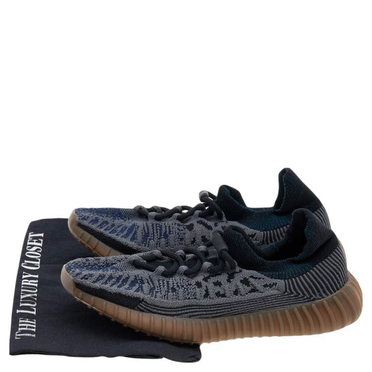 Pre Owned Yeezy x Adidas Blue Knit Fabric Boost 350 V2 CMPCT Slate Blue Sneakers Size 40 2/3