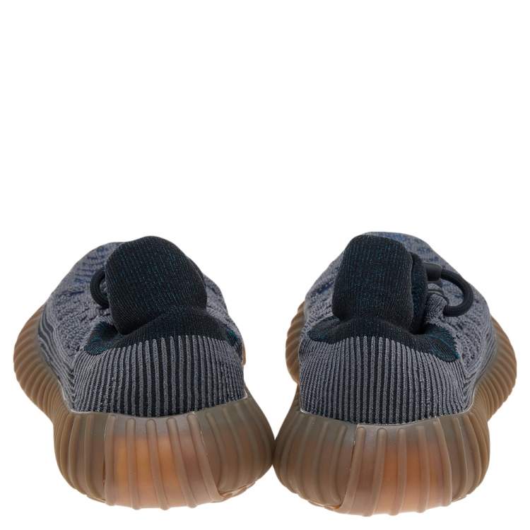 Pre Owned Yeezy x Adidas Blue Knit Fabric Boost 350 V2 CMPCT Slate Blue Sneakers Size 40 2/3