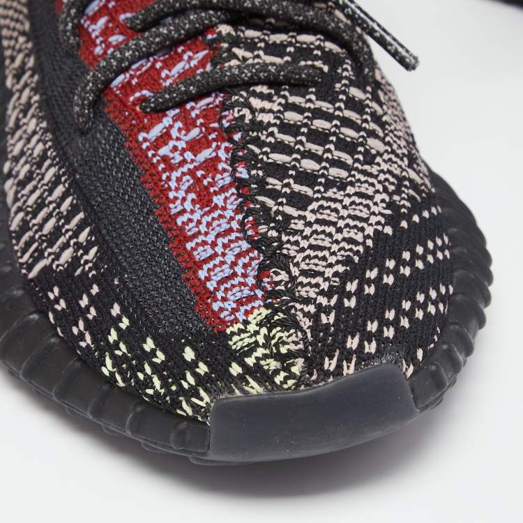 Pre Owned Yeezy x Adidas Multicolor Knit Fabric Boost 350 V2  Sneakers Size 36 2/3