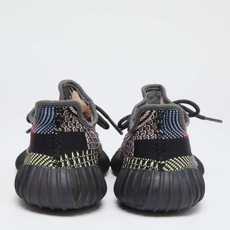 Pre Owned Yeezy x Adidas Multicolor Knit Fabric Boost 350 V2  Sneakers Size 36 2/3