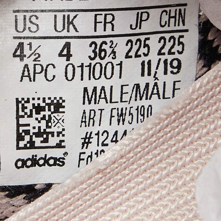 Pre Owned Yeezy x Adidas Multicolor Knit Fabric Boost 350 V2  Sneakers Size 36 2/3