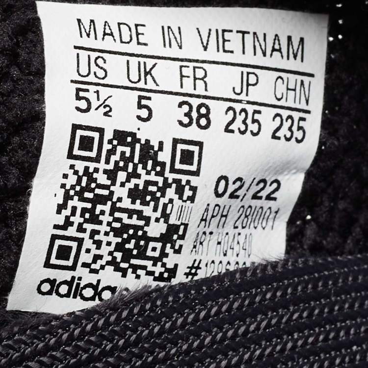 Pre Owned Adidas Yeezy Black Knit Fabric And Mesh Non-Reflective Sneakers Size 38