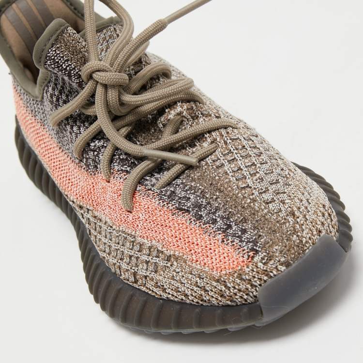 مملوكة مسبقًا Yeezy x Adidas Multicolor Knit Fabric Boost 350 V2 Ash Stone Sneakers Size 36 2/3