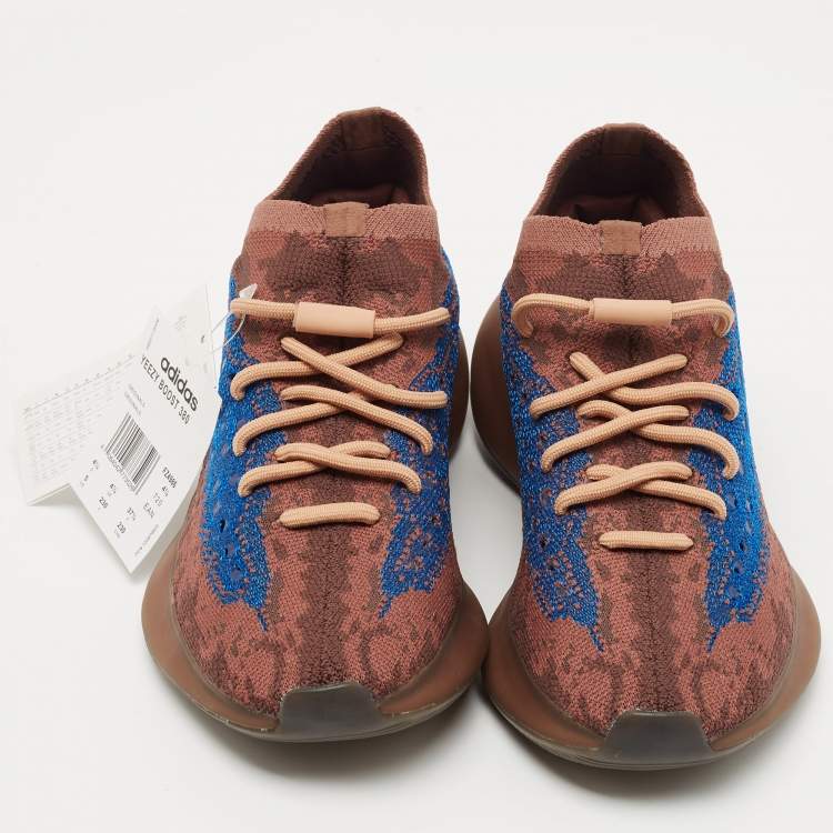 مملوكة مسبقًا Adidas x Yeezy Multicolor Knit Fabric Boost 380 Azure Sneakers Size 37 1/3