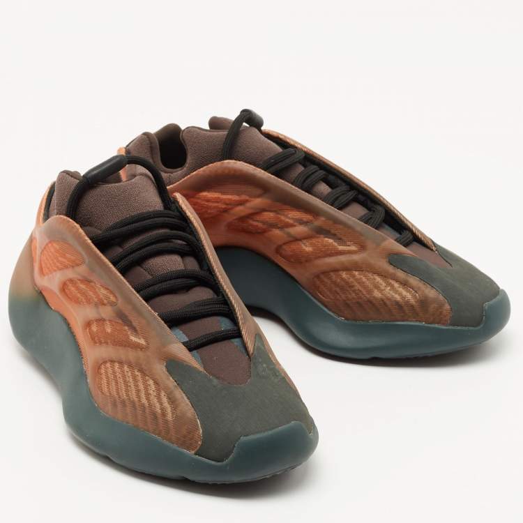 Pre Owned Yeezy x Adidas Multicolor PVC and Fabric Yeezy 700 V3 Copper Sneakers Size 39.5