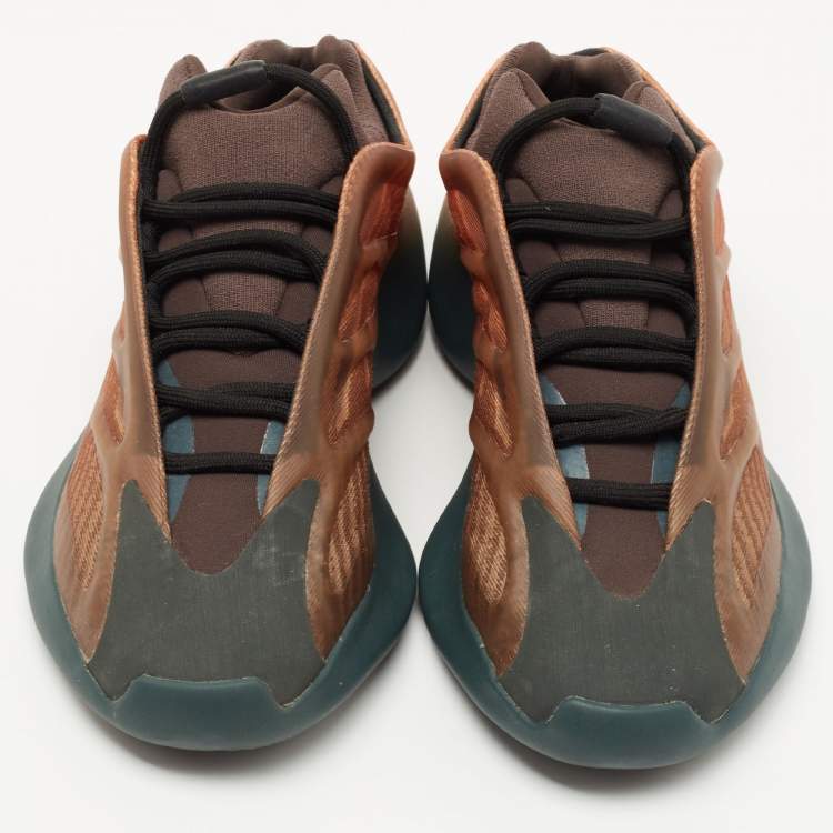 Pre Owned Yeezy x Adidas Multicolor PVC and Fabric Yeezy 700 V3 Copper Sneakers Size 39.5