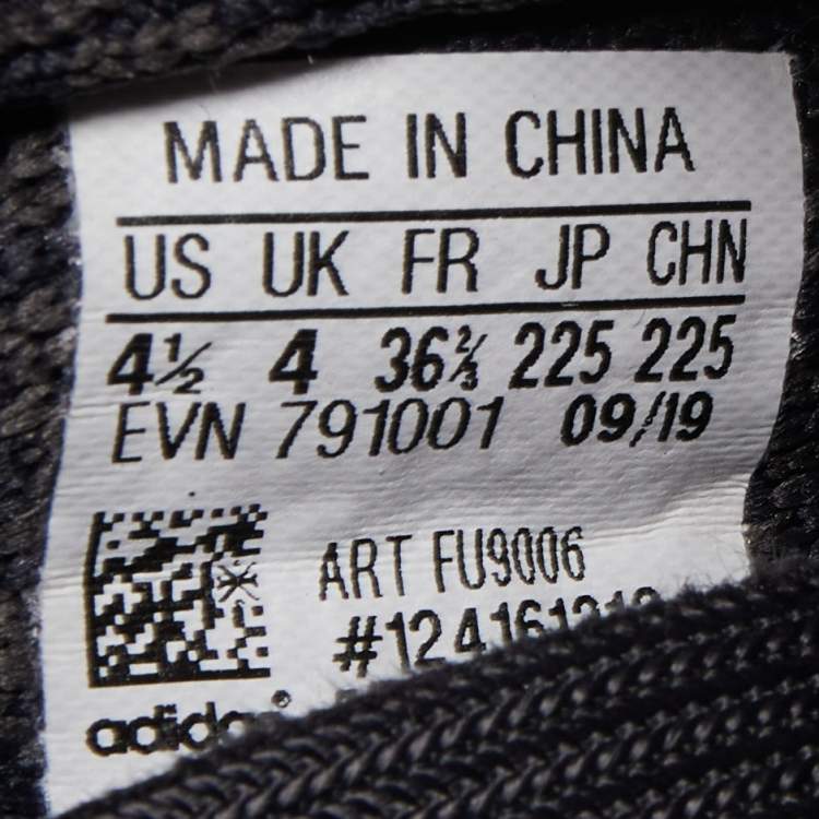 Pre Owned Yeezy x Adidas Black Knit Fabric Boost 350 V2 Black Angel Non Reflective Sneakers Size 36 2/3