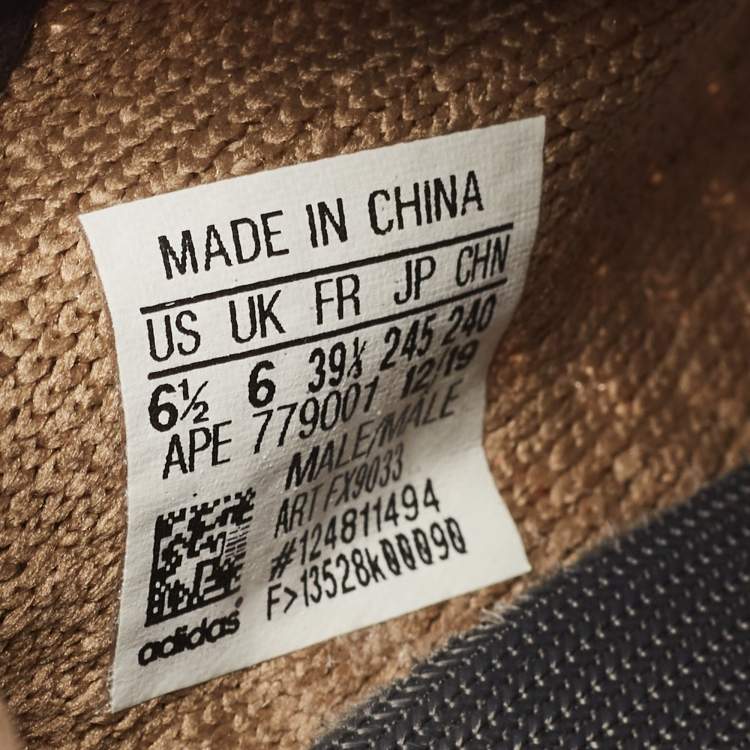 مملوكة مسبقًا Yeezy x Adidas Brown Mesh and Fabric Boost 350 V2 Earth Sneakers Size 39 1/3