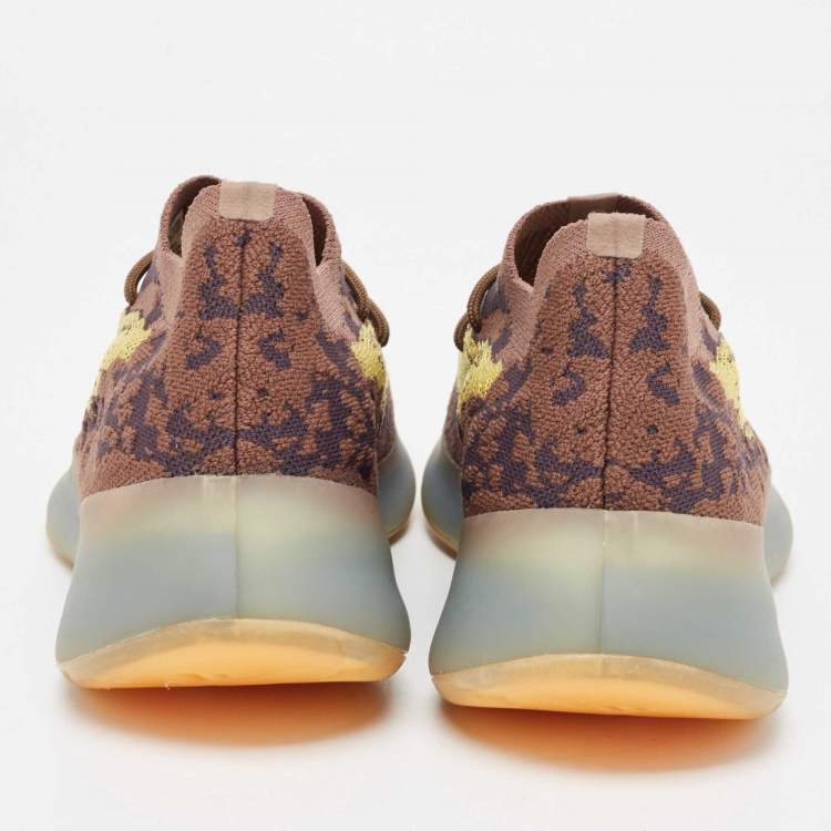 مملوكة مسبقًا Yeezy x Adidas Brown/Yellow Knit Fabric Boost 380 Imnte Sneakers Size 44.5