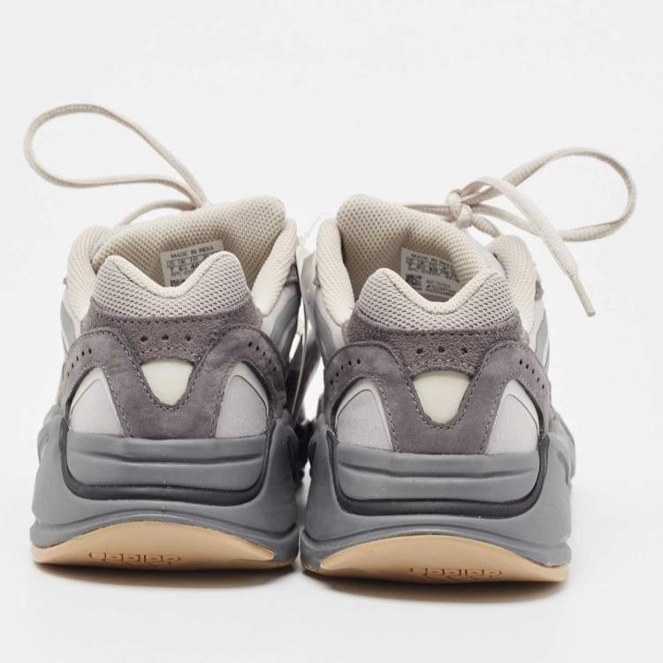 Pre Owned Yeezy x Adidas Grey Suede and Fabric Boost 700 V2 Tephra Sneakers Size 40