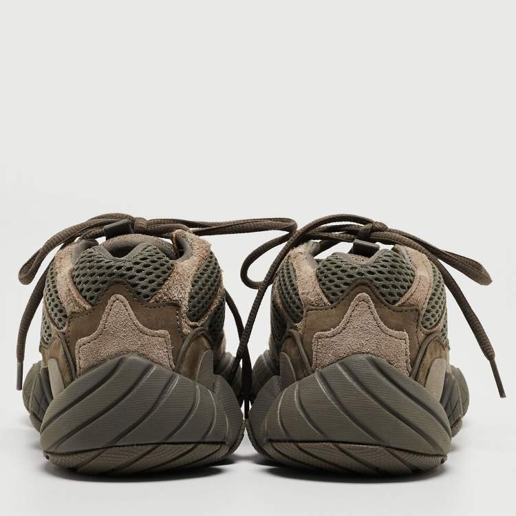 Pre Owned Yeezy x Adidas Brown Suede and Mesh 500 Clay Brown Sneakers Size 39 1/3