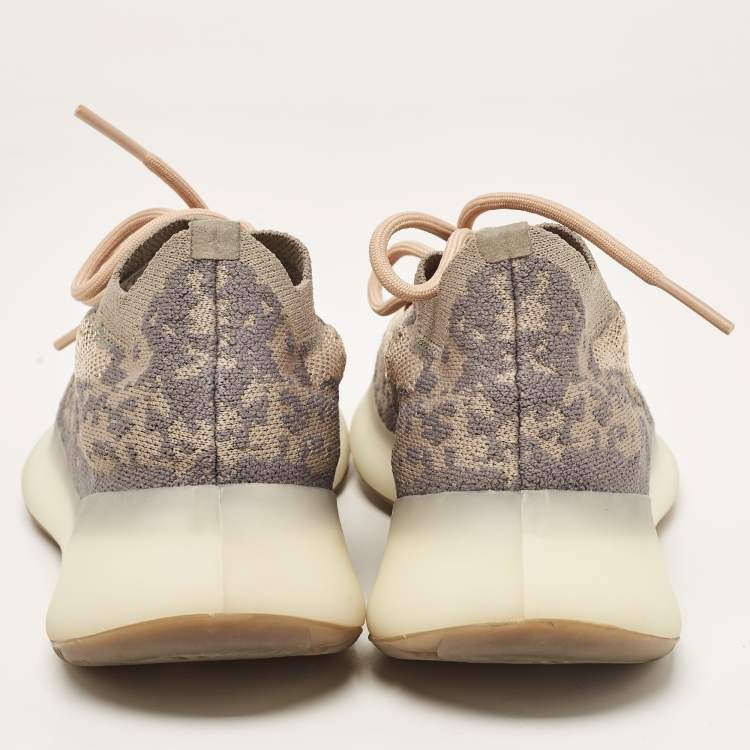 Pre Owned Yeezy x Adidas Grey/Beige Knit Fabric  Boost 380 Mist Sneakers Size 38