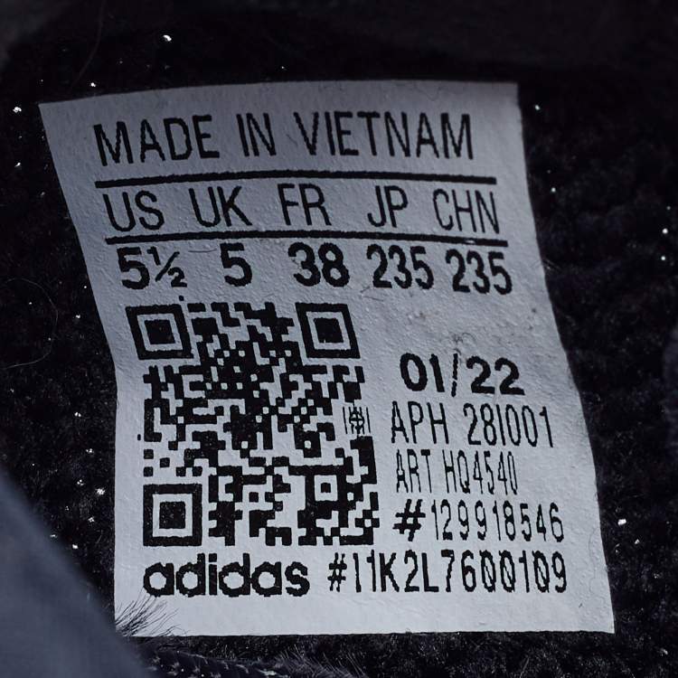 Pre Owned Yeezy x Adidas Black Fabric Boost 350 V2 Cinder Sneakers Size 38