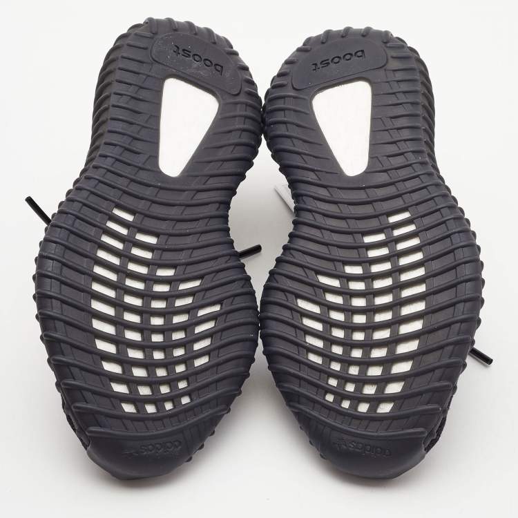 Pre Owned Yeezy x Adidas Black Fabric Boost 350 V2 Cinder Sneakers Size 38