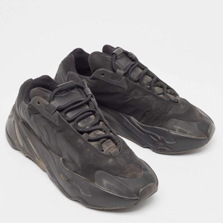 Pre Owned Yeezy x Adidas Black Nylon Boost 700 MNVN Triple Black Sneakers Size 39 1/3