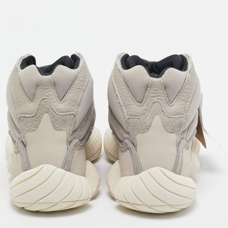 Pre Owned Yeezy x Adidas Grey Suede and Leather Yeezy 500  Sneakers Size 37.5
