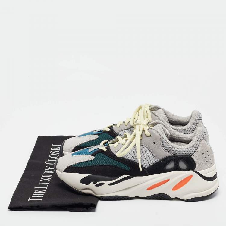 مملوكة مسبقًا Yeezy x Adidas Multicolor Leather and Suede Boost 700 Wave Runner Sneakers Size 39 1/3