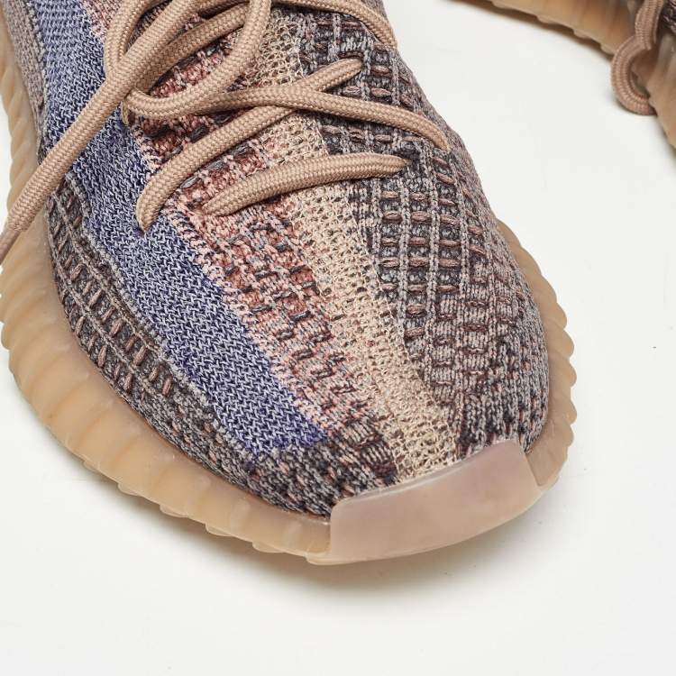 Pre Owned Yeezy x Adidas Multicolor Knit Fabric Boost 350 V2 Fade Sneakers Size 38