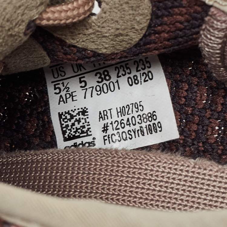 Pre Owned Yeezy x Adidas Multicolor Knit Fabric Boost 350 V2 Fade Sneakers Size 38