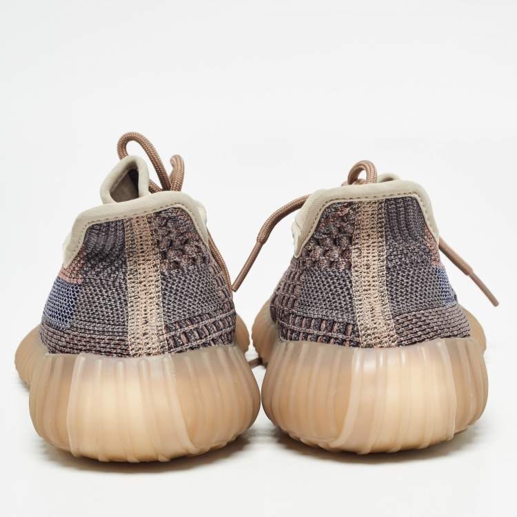 Pre Owned Yeezy x Adidas Multicolor Knit Fabric Boost 350 V2 Fade Sneakers Size 38