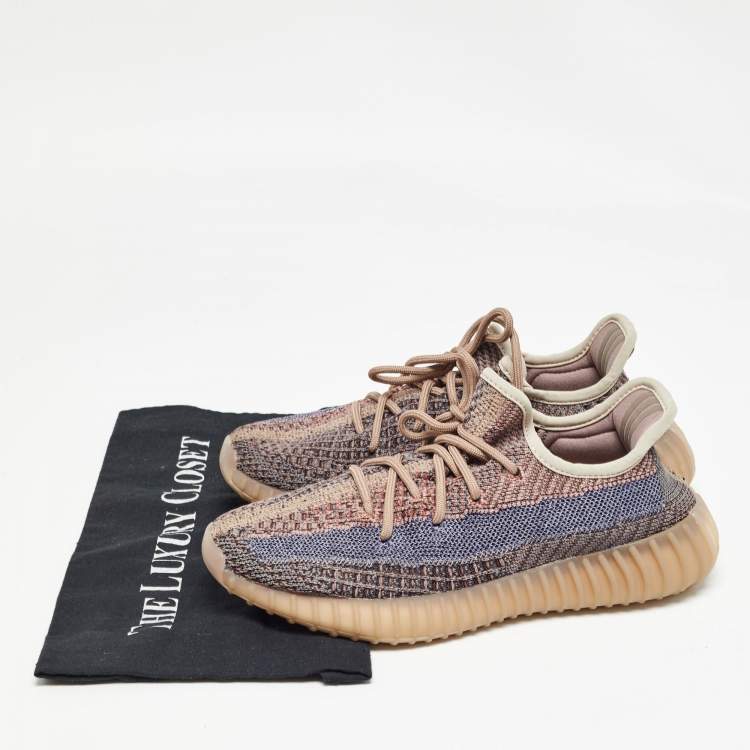 Pre Owned Yeezy x Adidas Multicolor Knit Fabric Boost 350 V2 Fade Sneakers Size 38