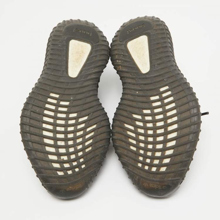 مملوكة مسبقًا Yeezy x Adidas Black/White Knit Fabric Boost 350 V2  Sneakers Size 40 2/3
