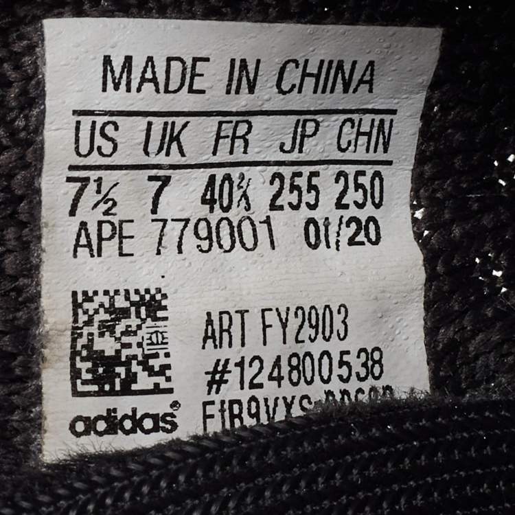 Pre Owned Yeezy x Adidas Black Knit Fabric Boost 350 V2 Cinder Sneakers Size 40 2/3