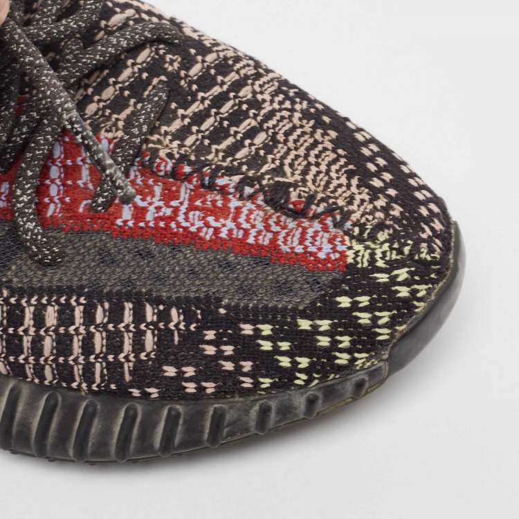 Pre Owned Yeezy x Adidas Multicolor Knit Fabric Boost 350 V2 Yecheil (Non-Reflective) Sneakers Size 38