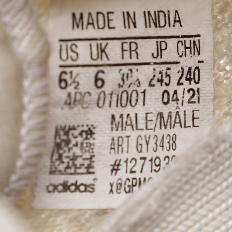 Pre Owned Yeezy x Adidas Off White Knit Fabric Boost 350 V2 'Light' Sneakers Size 39 1/3