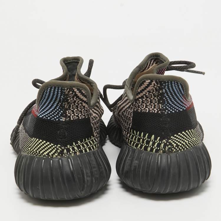 مملوكة مسبقًا Yeezy x Adidas Black Knit Fabric Boost 350 V2 Yecheil Sneakers Size 40