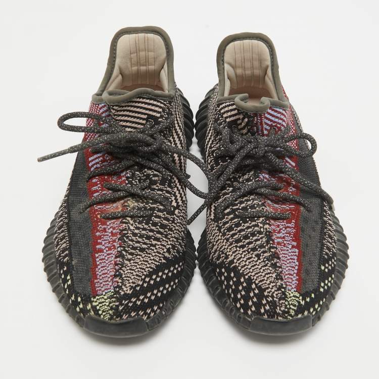 مملوكة مسبقًا Yeezy x Adidas Black Knit Fabric Boost 350 V2 Yecheil Sneakers Size 40