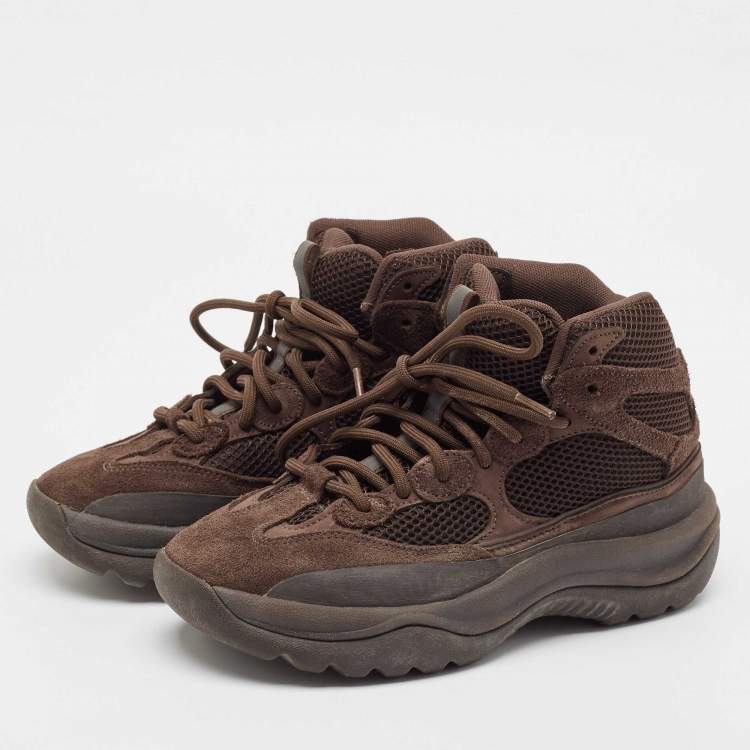 Yeezy x Adidas Brown Suede and Mesh Oil Desert Boots Size 39 1 3 Yeezy x Adidas TLC