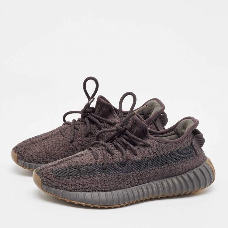 مملوكة مسبقًا Yeezy x Adidas Black Knit Fabric Boost 350 V2 Cinder Sneakers Size 41 1/3