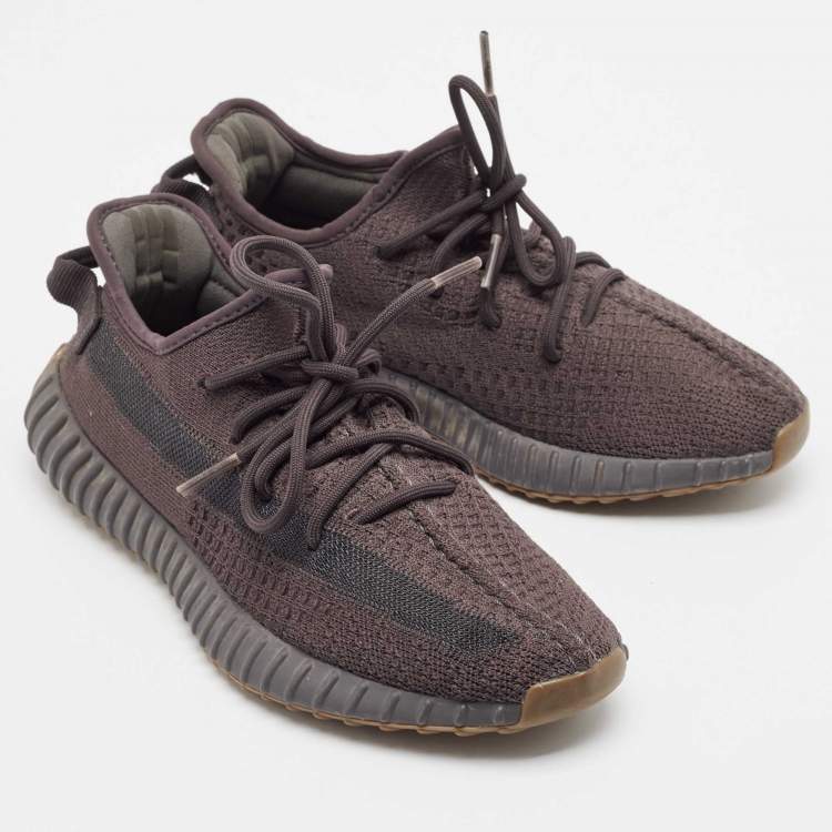 مملوكة مسبقًا Yeezy x Adidas Black Knit Fabric Boost 350 V2 Cinder Sneakers Size 41 1/3