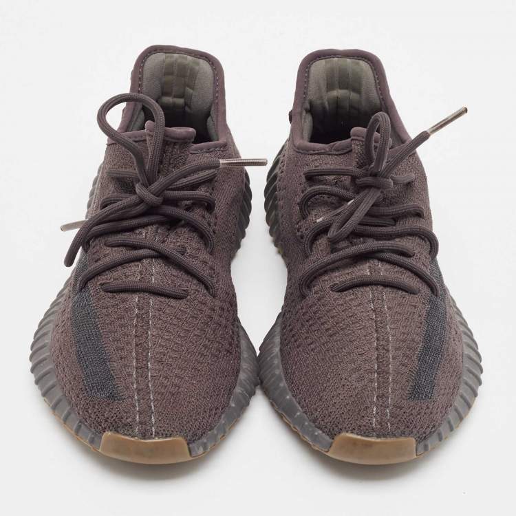 مملوكة مسبقًا Yeezy x Adidas Black Knit Fabric Boost 350 V2 Cinder Sneakers Size 41 1/3