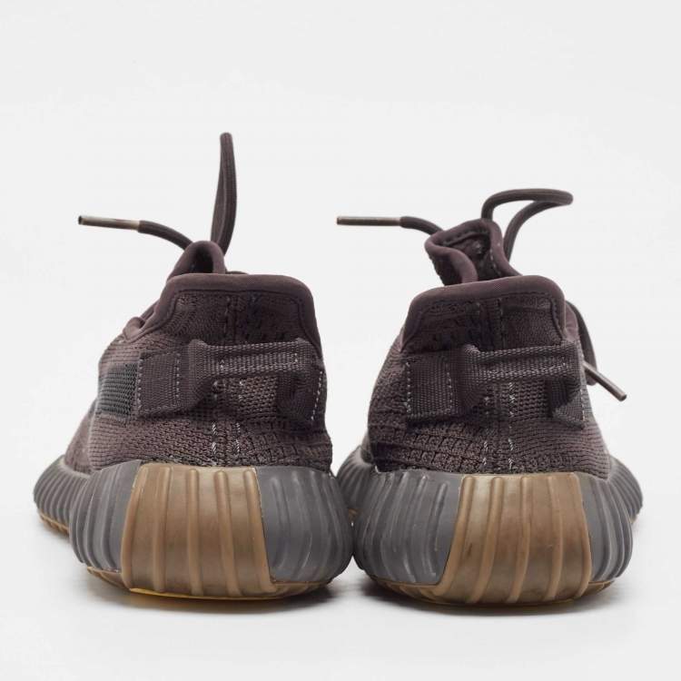 مملوكة مسبقًا Yeezy x Adidas Black Knit Fabric Boost 350 V2 Cinder Sneakers Size 41 1/3