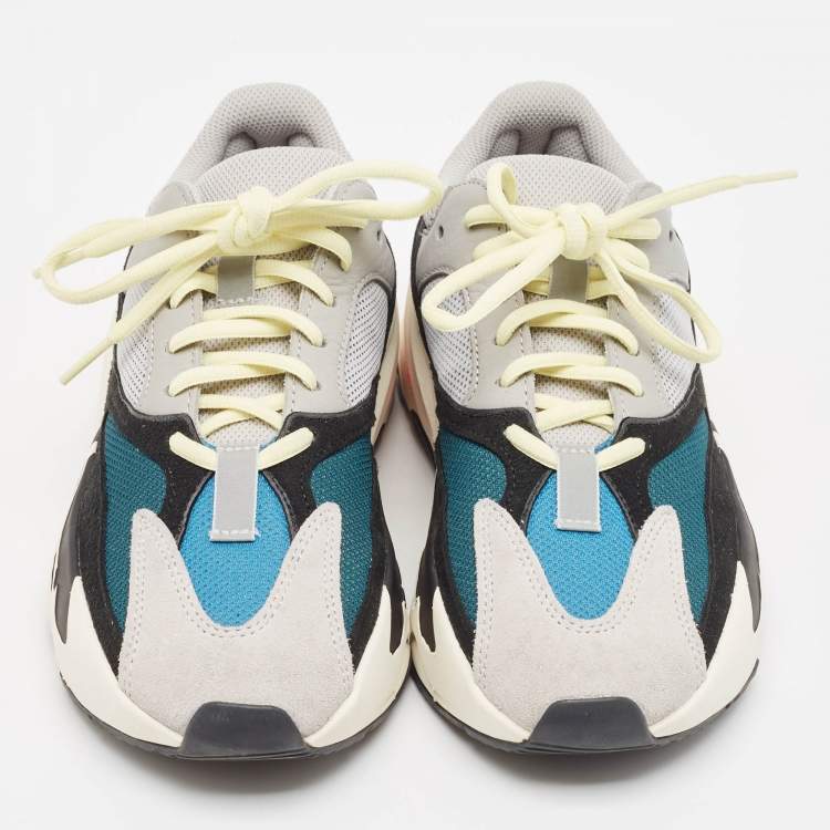 Pre Owned Yeezy x Adidas Multicolor Mesh and Suede Boost 700 Wave Runner Sneakers Size 38 2/3