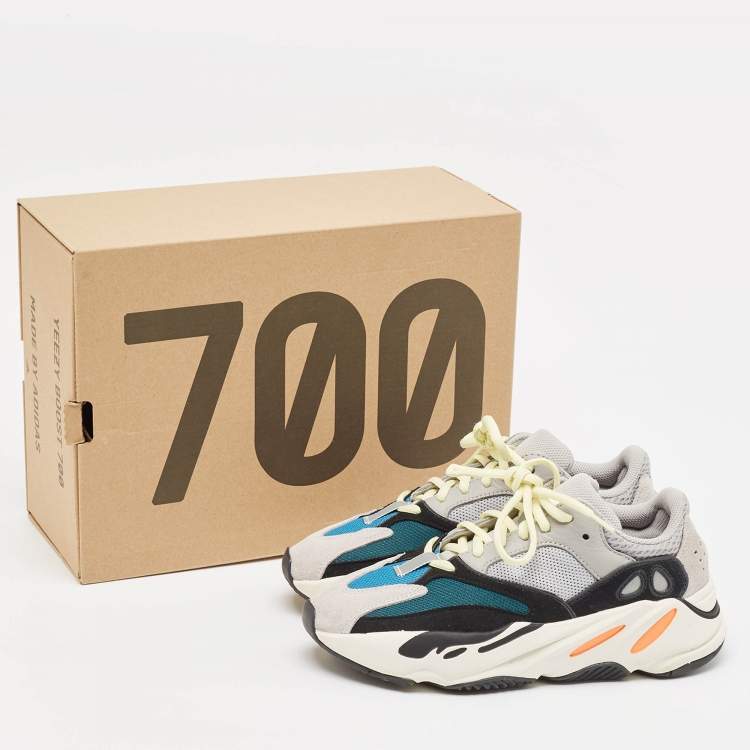 Pre Owned Yeezy x Adidas Multicolor Mesh and Suede Boost 700 Wave Runner Sneakers Size 38 2/3