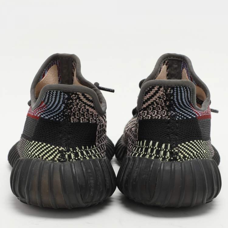 Pre Owned Yeezy x Adidas Multicolor Knit Fabric Boost 350 V2 "Yecheil" Low Top Sneakers 39 1/3