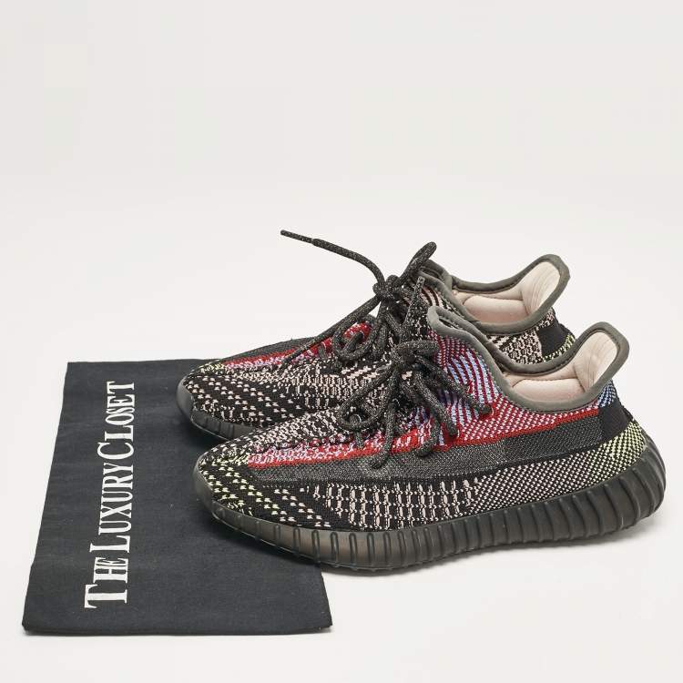 Pre Owned Yeezy x Adidas Multicolor Lace Mesh Boost 350 V2 Yecheil Sneakers Size 38 2/3