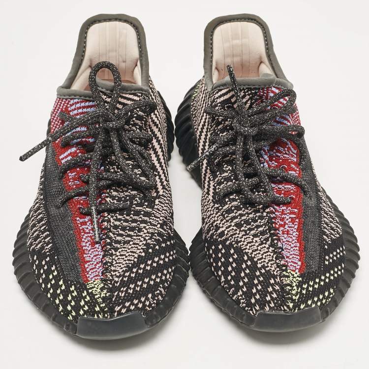 Pre Owned Yeezy x Adidas Multicolor Lace Mesh Boost 350 V2 Yecheil Sneakers Size 38 2/3