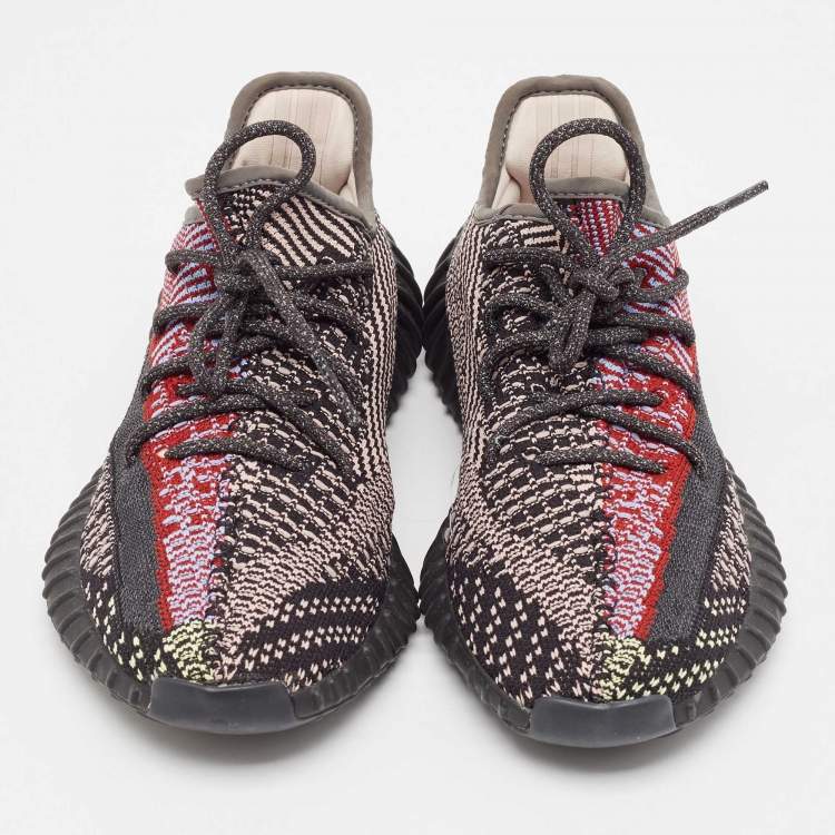 Pre Owned Yeezy x Adidas Multicolor Knit Fabric Boost 350 V2 Yecheil (Non-Reflective) Sneakers Size 40 2/3