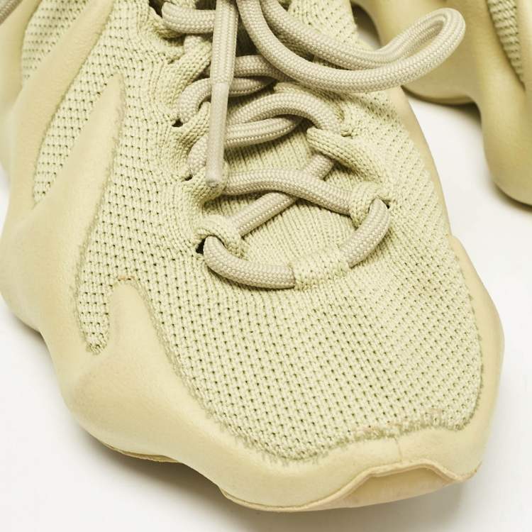 Pre Owned Yeezy x Adidas Green Knit Fabric 450 Resin Sneakers Size 36