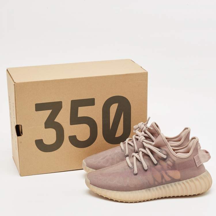 Pre Owned Yeezy x Adidas Brown Mesh Boost 350 V2 Mono Mist Sneakers Size 40 2/3