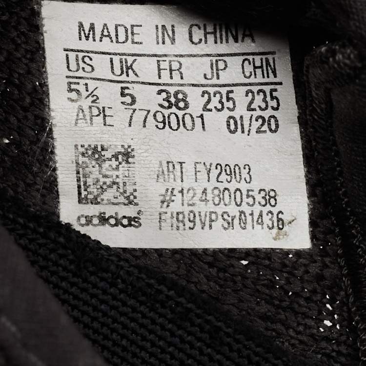Pre Owned Yeezy x Adidas Grey Knit Fabric Boost 350 V2 -Static Sneakers Size 38
