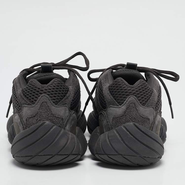 Pre Owned Yeezy x Adidas Black Suede and Mesh 500 Utility Black Sneakers Size 40 2/3