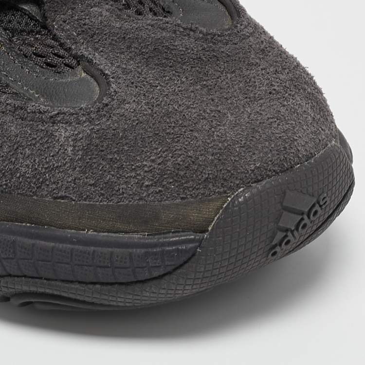 Pre Owned Yeezy x Adidas Black Suede and Mesh 500 Utility Black Sneakers Size 40 2/3