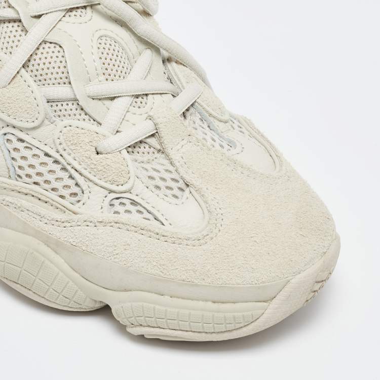 Pre Owned Yeezy x Adidas Grey Suede and Fabric Yeezy 500 salt Sneakers Size 38