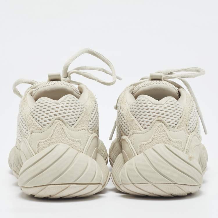 Pre Owned Yeezy x Adidas Grey Suede and Fabric Yeezy 500 salt Sneakers Size 38